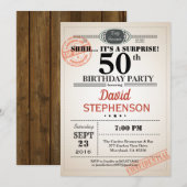 Verrassende uitnodiging van een vijftigste verjaar (Voorkant / Achterkant)