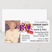 Verrassende uitnodiging voor foto's op 80e verjaar (Voorkant / Achterkant)