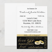 Verrassende uitnodigingen van de 50e Jubileum Part (Voorkant / Achterkant)