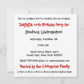 Verrassende verjaardag Aangepast jaar zwart wit Kaart (Achterkant)