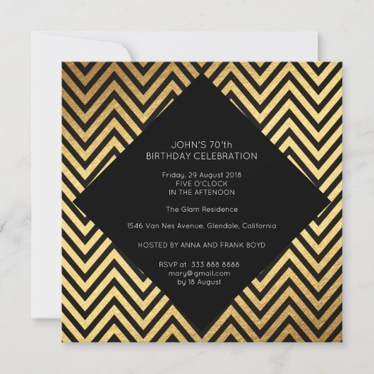 Verrassende verjaardag Art Deco Geometric Gold Kaart (Voorkant)