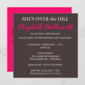 Verrassende verjaardag FORTY - Over the Hill Kaart (Voorkant / Achterkant)