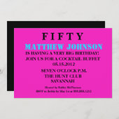 Verrassende vijftigste verjaardag uitnodiging (Voorkant / Achterkant)