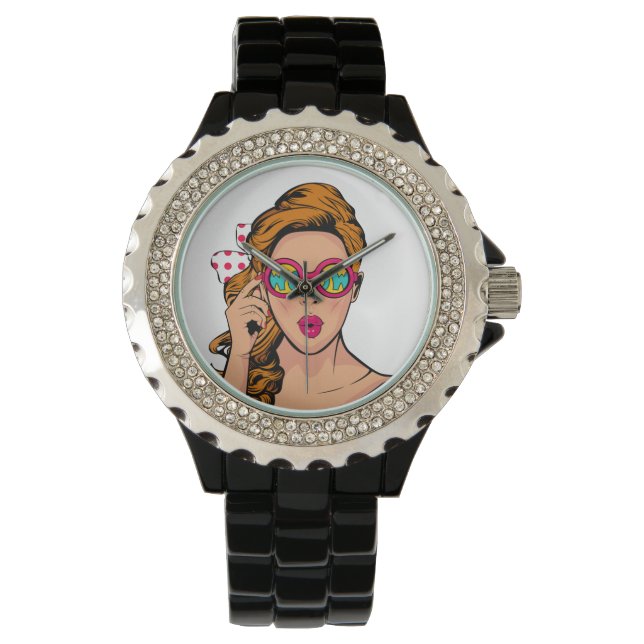 Verrassende vrouw horloge (Voorkant)