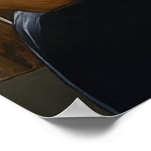 Verrassende vrouw leest krant poster (Hoek)