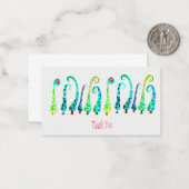 Verrassende waterverf kerstbomen notitiekaartje (Voorkant / Achterkant in situ)