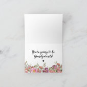 Verrassende zwangerschapsaankondiging Florale Wate Kaart (Binnen)