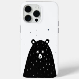 Verrassende zwarte cartoon Panda iPhone 15 Pro Max Hoesje