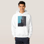 Verrassende zwarte kat hoodie (Voorkant volledig)