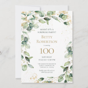 Verrassing 100e verjaardag Eucalyptus Kaart Aanvra