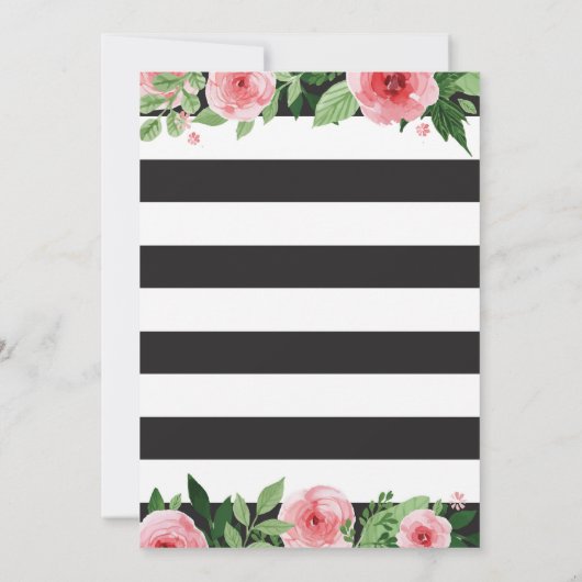 Verrassing 15e verjaardag uitnodiging Floral (Achterkant)