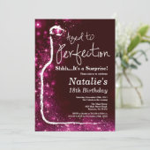 Verrassing 18e verjaardag wijn gerijpt tot in de p kaart (Staand voorkant)