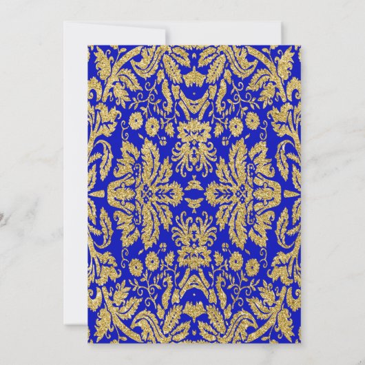 Verrassing 18e Verjaardag - Wit Goud Royal Blue Kaart (Achterkant)
