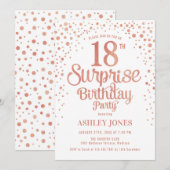 Verrassing 18e verjaardagsfeestje - Roos Gold & Wh Kaart (Voorkant / Achterkant)