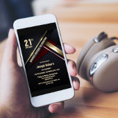 Verrassing 21e Gouden Type Verjaardagsfeestje Kaart