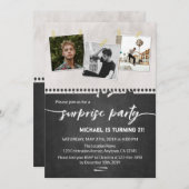 Verrassing 21e verjaardag Party schoolbord foto Kaart (Voorkant / Achterkant)