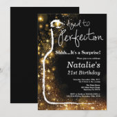 Verrassing 21e verjaardag wijn gerijpt tot perfect kaart (Voorkant / Achterkant)