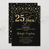 Verrassing 25e Jubileum - Black Gold Kaart (Voorkant / Achterkant)