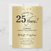 Verrassing 25e Jubileum - Gold Black Kaart (Voorkant)
