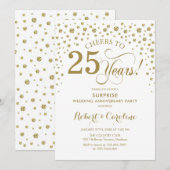 Verrassing 25e Jubileum - Wit Goud Kaart (Voorkant / Achterkant)