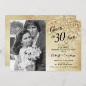 Verrassing 30e Jubileum met foto - Goud Kaart (Voorkant / Achterkant)