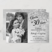 Verrassing 30e Jubileum met foto - Zilver Kaart (Voorkant / Achterkant)
