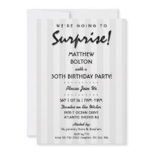 VERRASSING! 30e of een uitnodiging voor een verjaa