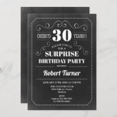 Verrassing 30e verjaardag - Chalkboard Kaart (Voorkant / Achterkant)