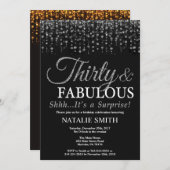 Verrassing 30e verjaardag Dertig en fantastisch zi Kaart (Voorkant / Achterkant)