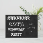 Verrassing 30e Verjaardag Feest Uitnodiging Chalkb (Staand voorkant)