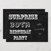 Verrassing 30e Verjaardag Feest Uitnodiging Chalkb (Voorkant / Achterkant)