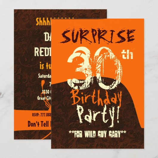 VERRASSING 30e verjaardag Grunge Paint Drip C732AB Kaart (Voorkant / Achterkant)