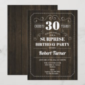 Verrassing 30e verjaardag - Houten Patroon Kaart (Voorkant / Achterkant)