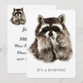 Verrassing 30e Verjaardag Party Fun Shhhh Raccoon Kaart (Voorkant / Achterkant)