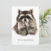 Verrassing 30e Verjaardag Party Fun Shhhh Raccoon Kaart (Staand voorkant)