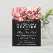 Verrassing 30e Verjaardag Roos Gouden Sparkling Li Kaart (Staand voorkant)