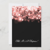 Verrassing 30e Verjaardag Roos Gouden Sparkling Li Kaart (Achterkant)