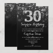 Verrassing 30e verjaardag - Zwart Zilver Kaart (Voorkant / Achterkant)