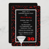 Verrassing 30e Verjaardagsfeestglas met Confetti Kaart (Voorkant / Achterkant)