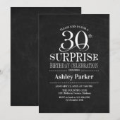 Verrassing 30e verjaardagsfeestje - Zwart Wit Kaart (Voorkant / Achterkant)