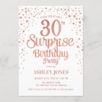 Verrassing 30ste Verjaardagsfeest - Roos Gold & Wh