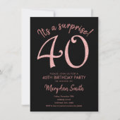 Verrassing 40 Roos gouden 40e verjaardag Kaart (Voorkant)