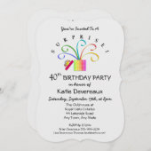 VERRASSING! 40e of een verjaardagsfeestje Kaart (Voorkant / Achterkant)