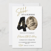 Verrassing 40e verjaardag uitnodiging foto volwass (Voorkant)