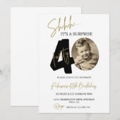 Verrassing 40e verjaardag uitnodiging foto volwass (Voorkant / Achterkant)