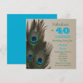 Verrassing 40e verjaardag Uitnodiging Uitnodiging  (Voorkant / Achterkant)