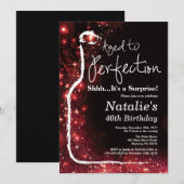 Verrassing 40e verjaardag wijn gerijpt tot perfect kaart (Voorkant / Achterkant)