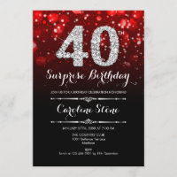 Verrassing 40e verjaardag - Zwart Rood Zilver