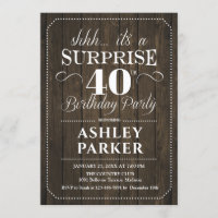 Verrassing 40e Verjaardagsfeest - Rustiek Hout