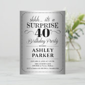 Verrassing 40e Verjaardagsfeest - Zilver Kaart (Staand voorkant)
